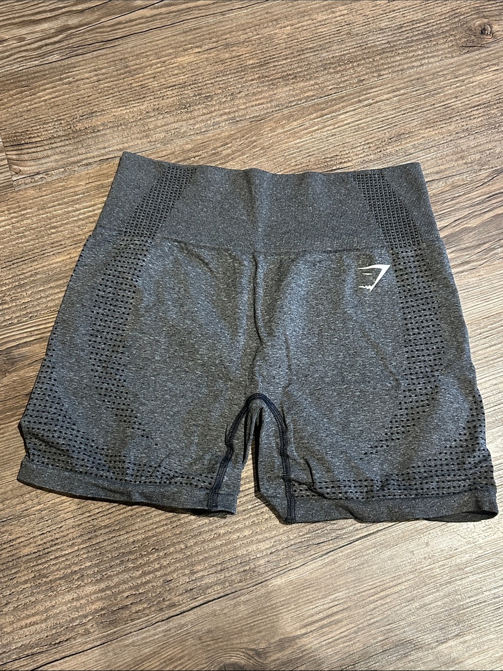Gymshark Seamless High-Waist Bike Shorts - Charcoal Gray